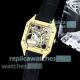 Super Clone Cartier Santos Dumont Yellow Gold Skeleton Dial Blue Strap (6)_th.jpg